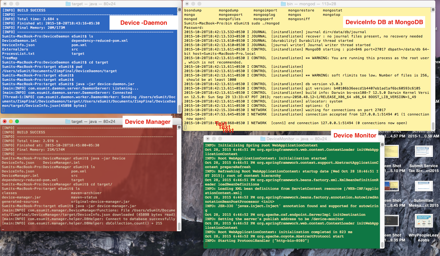 All Four Process are Running