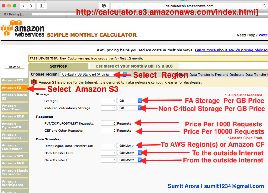 Example of AWS S3 Pricing 3