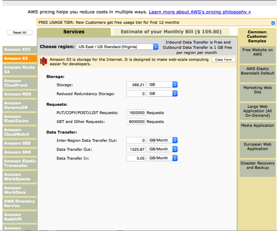 Example of S3 Pricing 4