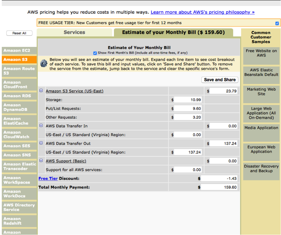 Example of S3 Pricing 5